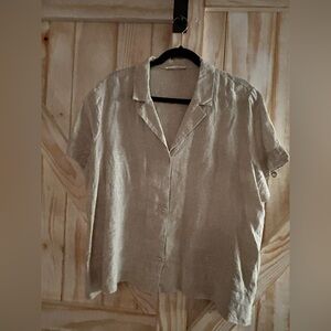 Everlane notch shirt in linen